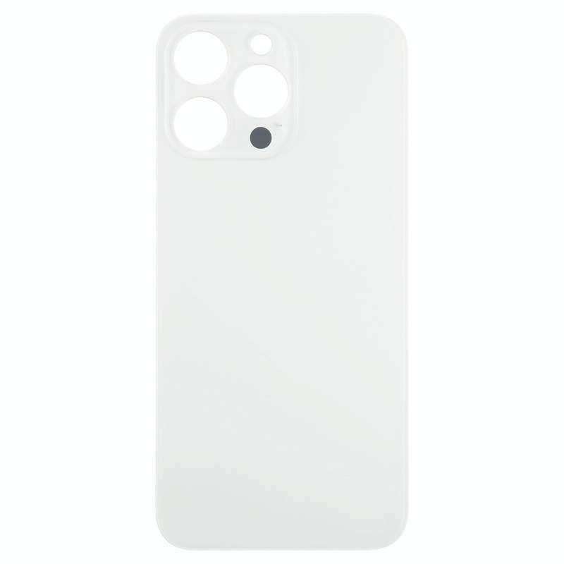 For iPhone 15 Pro Glass Battery Back Cover(White)