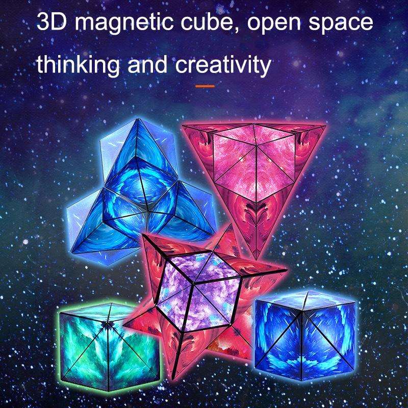 3D Variety Geometry Alien Magic Cube Magnetic Logic Thinking Children Educational Toys(Interstell...