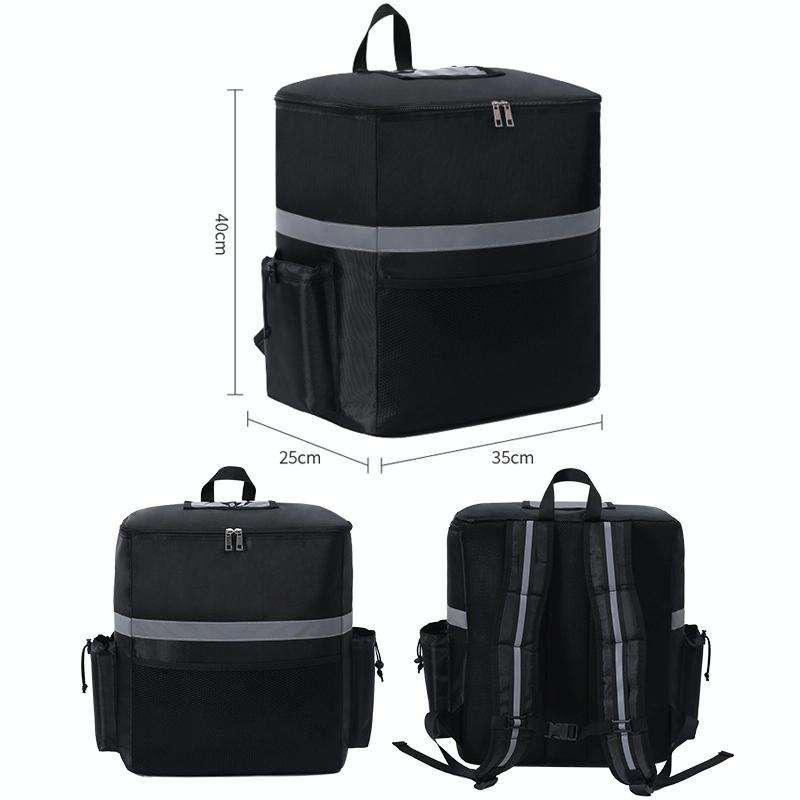 RH848 Takeaway Box Shoulder Insulation Delivery Box Rider Errand Delivery Backpack(Black)