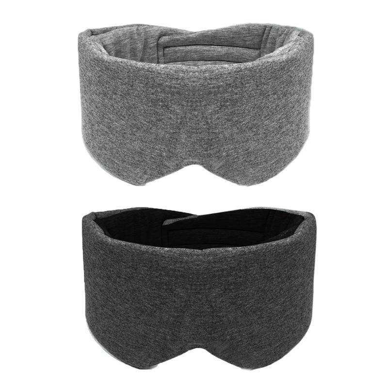 Oversized Cotton Breathable Blackout Sleep Eye Mask(Gray)