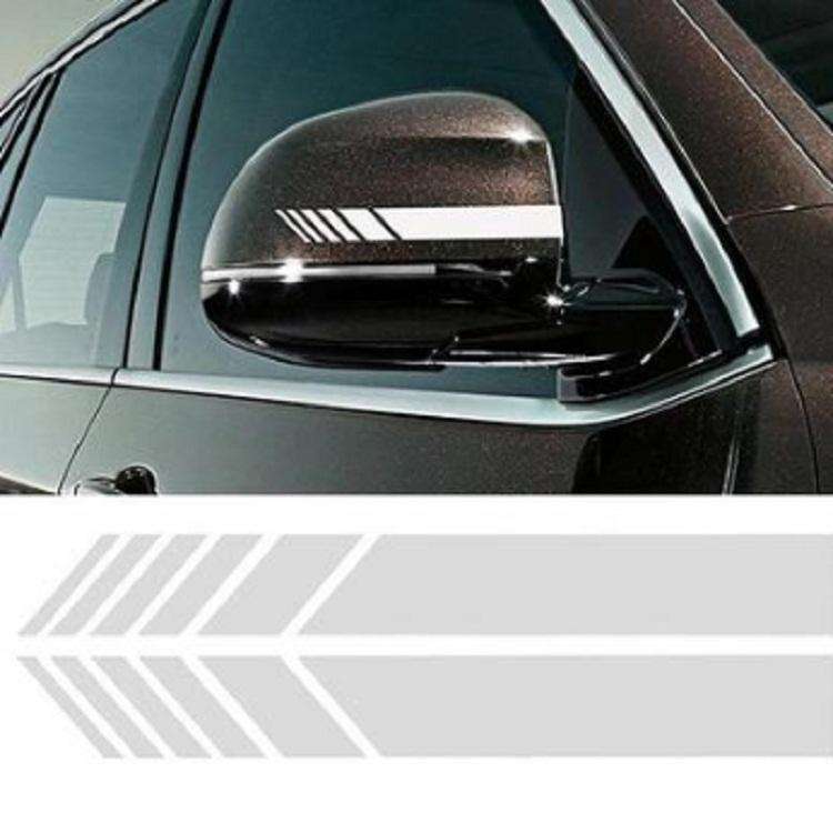 10 PCS Simple Rearview Mirror Car Stickers Rearview Mirror Personality Scratches Reflective Car S...