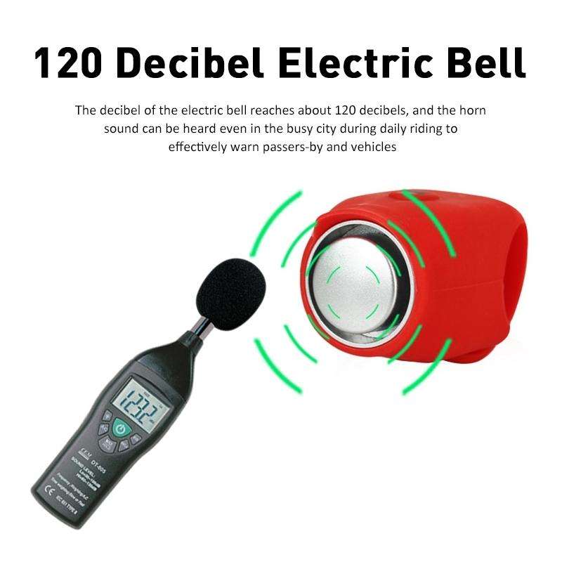 120 dB Bicycle Bell Mountain Bike Electric Horn(Black)
