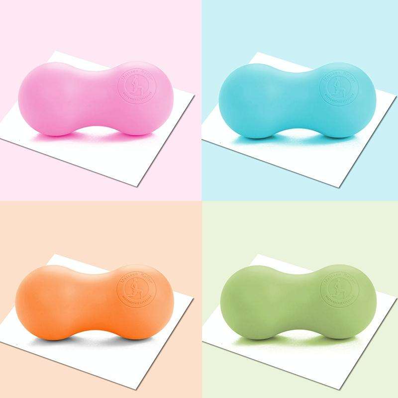 Fascia Ball Muscle Relaxation Yoga Ball Back Massage Silicone Ball, Specification: Flat Blue Pean...