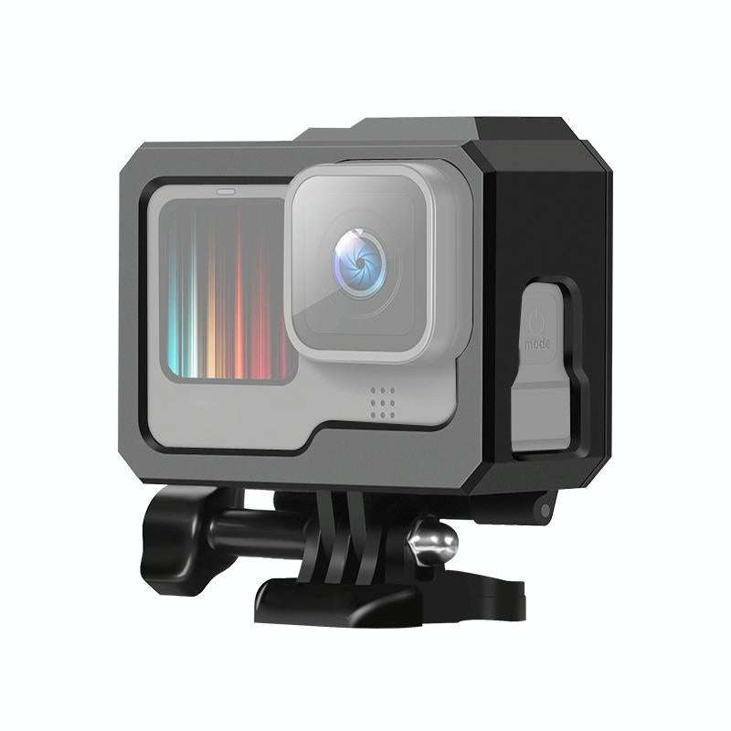 For GoPro HERO10 Black / HERO9 Black ABS Plastic Border Frame Mount Protective Case with Buckle B...