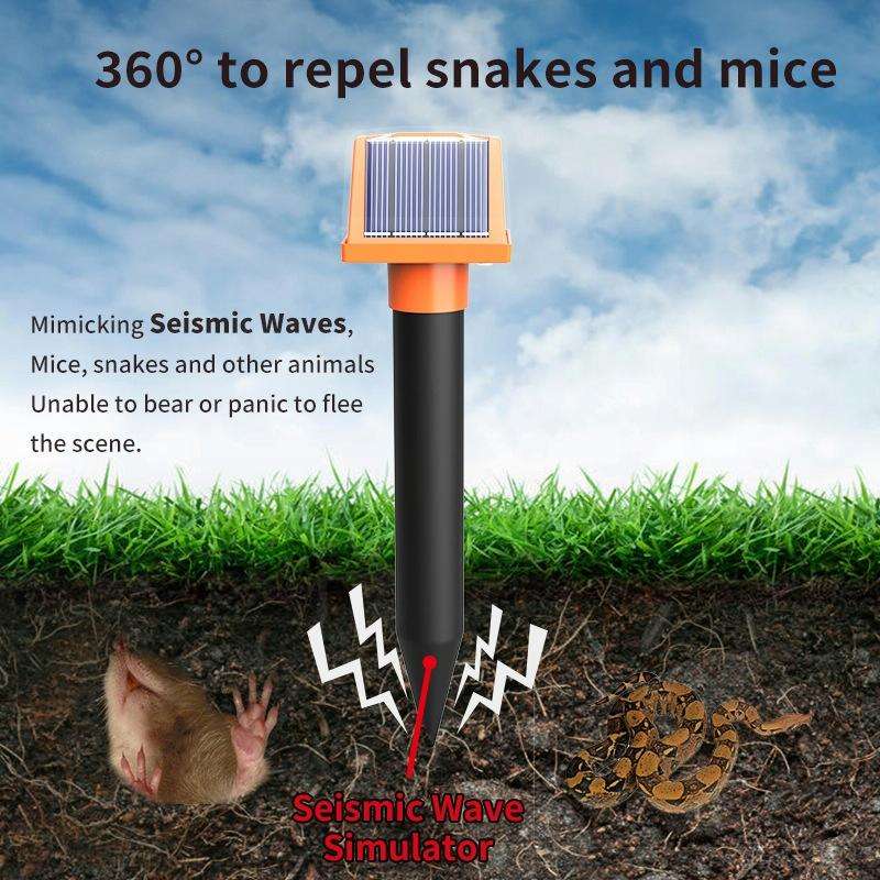 SJZ057 Outdoor IP66 Waterproof Solar Ultrasonic Rat Repeller Orchard Ultrasonic Animal Repeller(O...