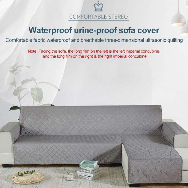 Waterproof Non-slip Pet Cushion One-piece Assemble Sofa Cover, Size:Left-200x270cm(Grey)