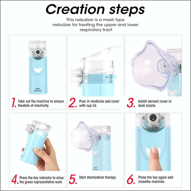 RZ823 Health Network Nebulizer Handheld Household Child Adult Asthma Inhaler Mini Care Inhalation...