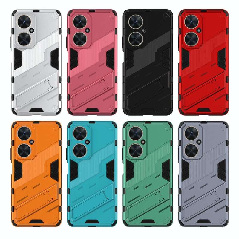For Huawei nova 11i 4G Punk Armor 2 in 1 PC + TPU Phone Case with Holder(Black)