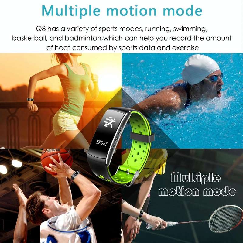 Smart Watch Heart Rate Monitor IP68 Waterproof Fitness Tracker Blood Pressure GPS Bluetooth for A...