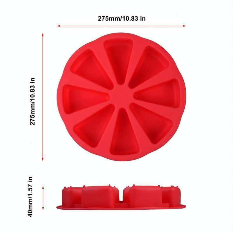 DIY Silicone Eight-point Triangle Mould Silicone Cake Mold Baking Tool, Random Color Delivery(274...