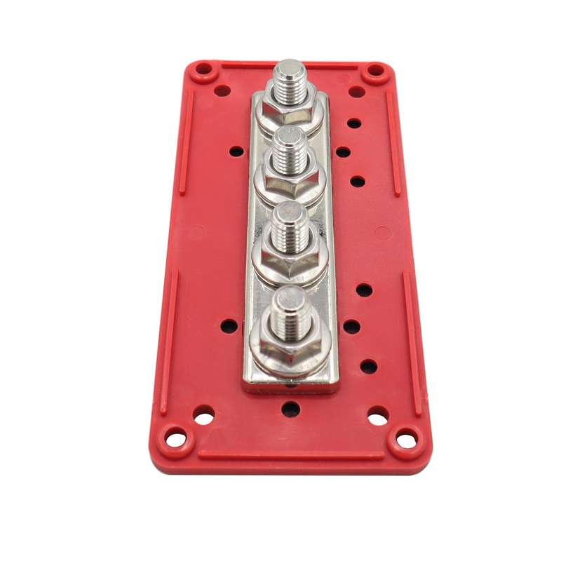 CP-3088-02 300A 48V 4-way M10 Terminal Busbar(Red)