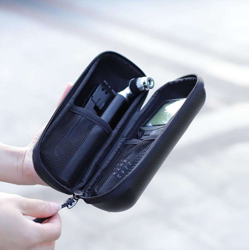 WEST BIKING 1.2L Bicycle EVA Hard Shell Water Bottle Bag With Bottle Cage(Rack+B Frosted Black)
