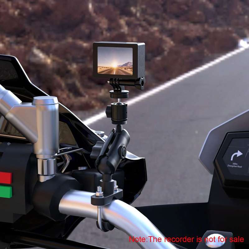 CS-1134A1 Motorcycle Bike Action Camera Recorder Mobile Phone Fixing Bracket Holder, Handlebar Ve...