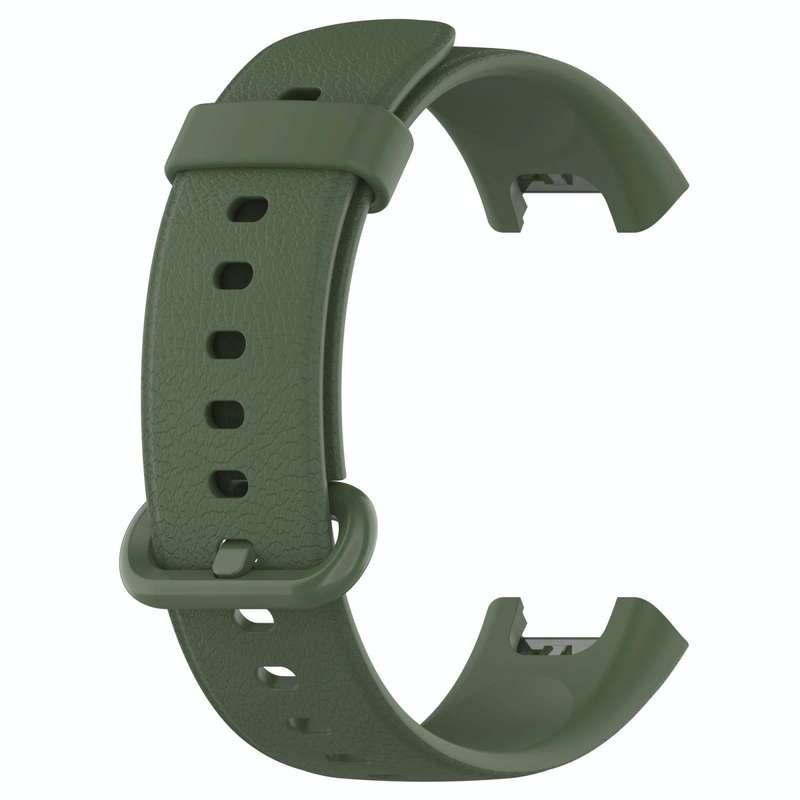 For Xiaomi MI Watch Lite / Redmi Watch Litchi Texture Leather Watch Band(Dark Green)