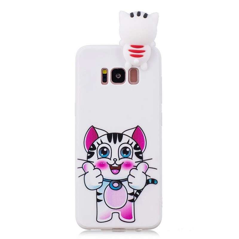 For Galaxy S8 Shockproof Cartoon TPU Protective Case(Cat)