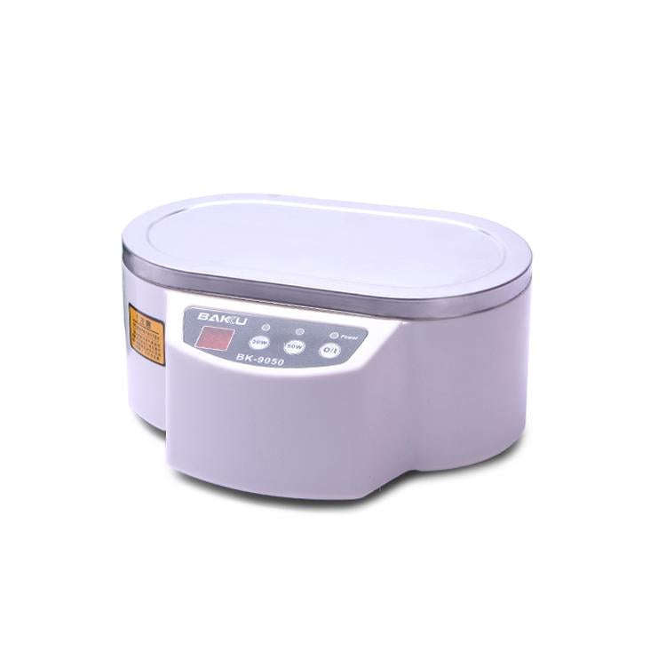 BAKU BK-9050 30W / 50W Adjustable 0.6L LCD Display Ultrasonic Cleaner, AC 220V(White)