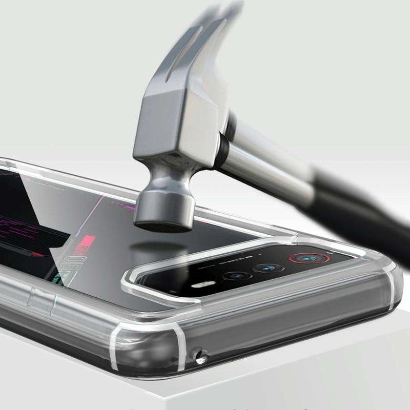 For Asus ROG Phone 6 Clear PC + TPU Shockproof Phone Case(Black)