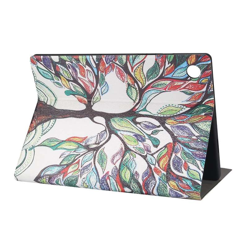 For Samsung Galaxy Tab A8 X200 Painted Voltage Pen Slot Tablet Smart Case(Miracle Tree)
