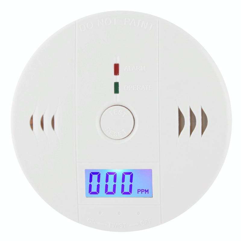 Gas Carbon Monoxide Detector Sensor Unit LCD CO Safety Alarm Tester(White)