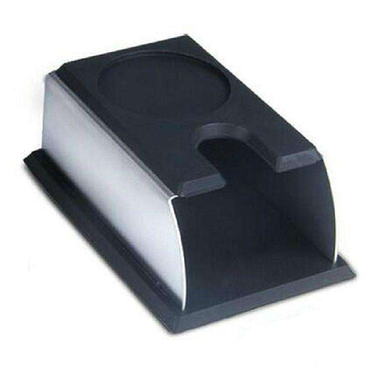 Stainless Steel Silicone Espresso Coffee Tamper Stand Barista Tool Powder Pad Hammer Pad(Black)