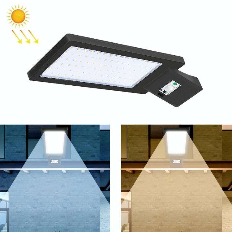 LED Solar Street Lamp Human Body Induction Road Lighting Household Outdoor Garden Light, Style: B...