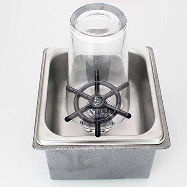 NB-1990 Stainless Steel Embedded Automatic Beer Glass Steaming Pitcher Rinser Cup Washer with Dra...
