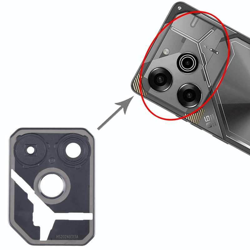 For Tecno Pova 6 Pro Original Rear Camera Frame (Black)