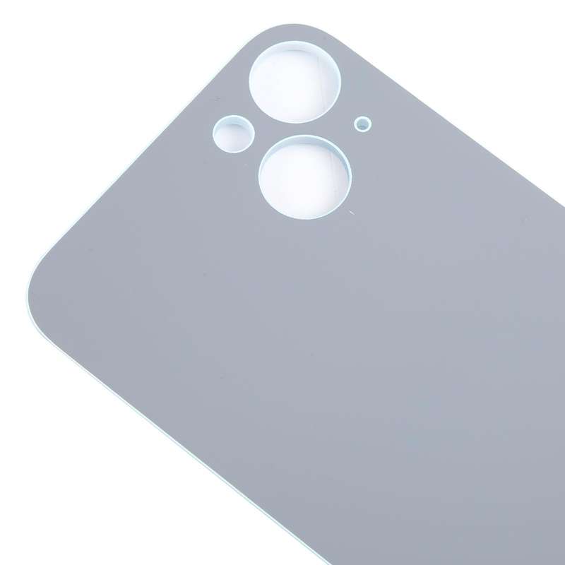 For iPhone 15 Plus Easy Replacement Big Camera Hole Glass Back Battery Cover(Blue)