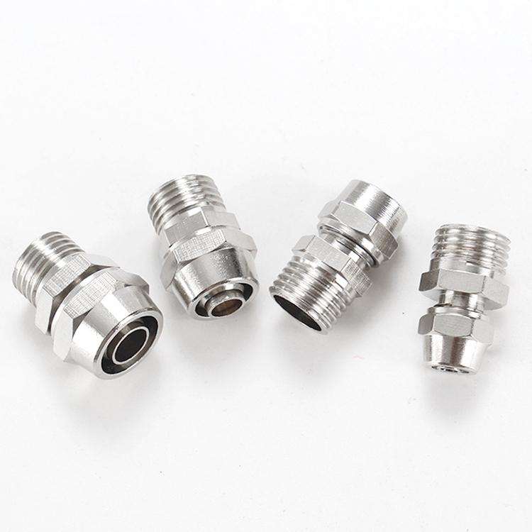 PC4-01 LAIZE 10pcs Nickel Plated Copper Pneumatic Quick Fitting Connector