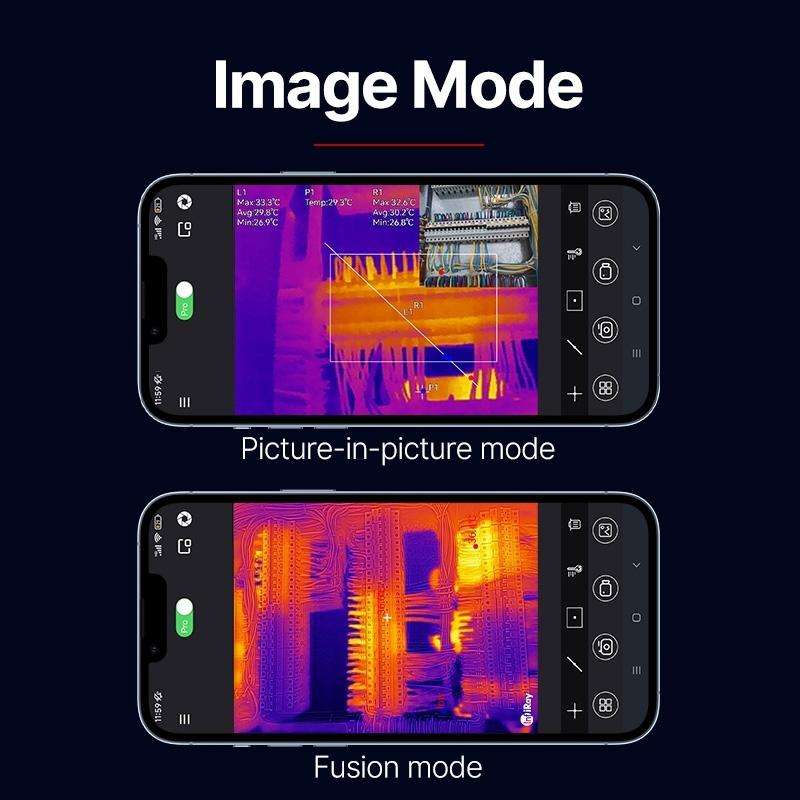 InfiRay P2 Pro 8-Pin iOS Phones Night Vision Infrared Thermal Imager with Magnetic Macro Lens (Grey)