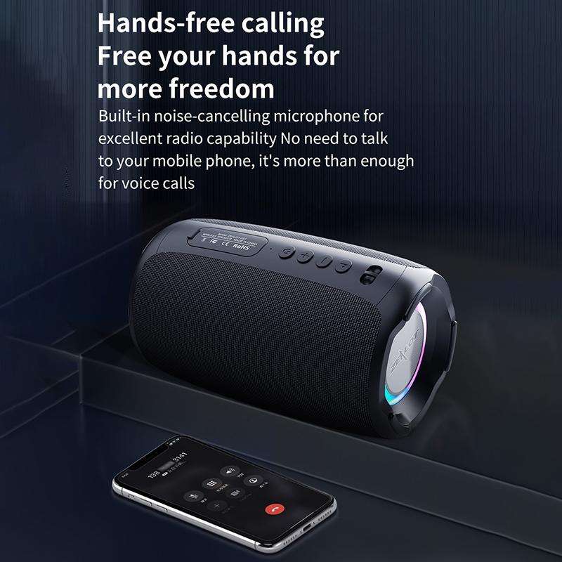 Zealot S61 IPX6 Waterproof Portable Wireless Bluetooth Speaker(Black)