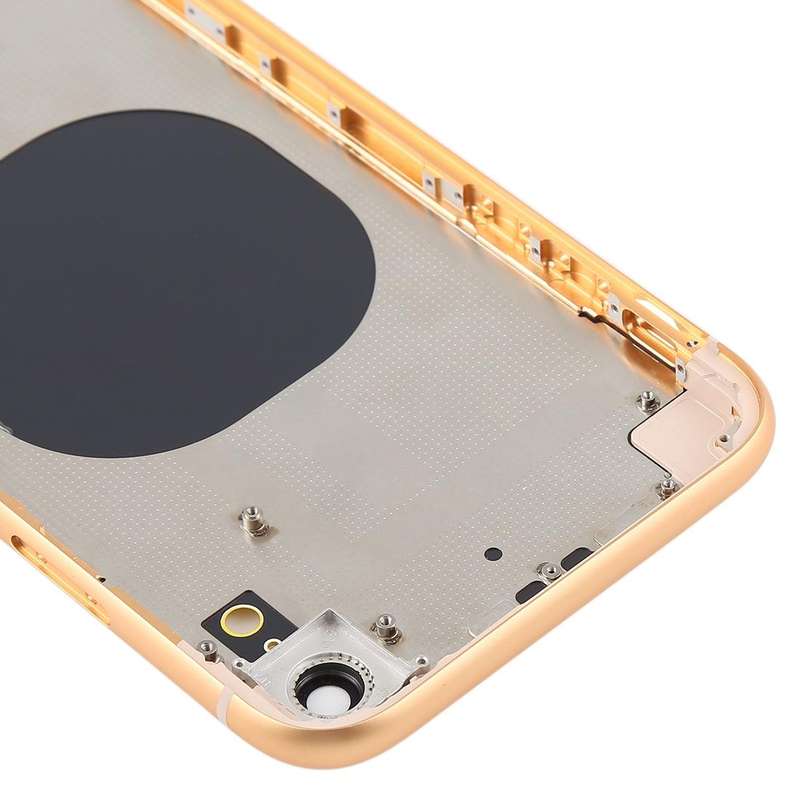 Back Housing Cover with Camera Lens & SIM Card Tray & Side Keys for iPhone XR(Yellow)