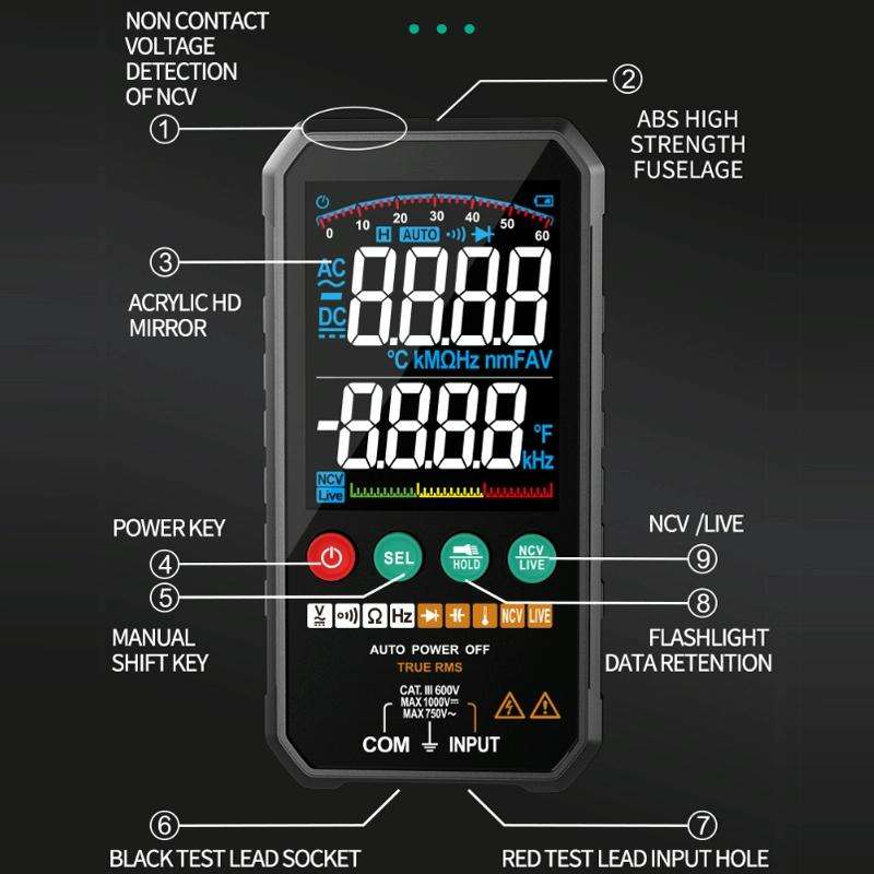 FY107A Fully Automatic High Precision Intelligent Portable Digital Multimeter