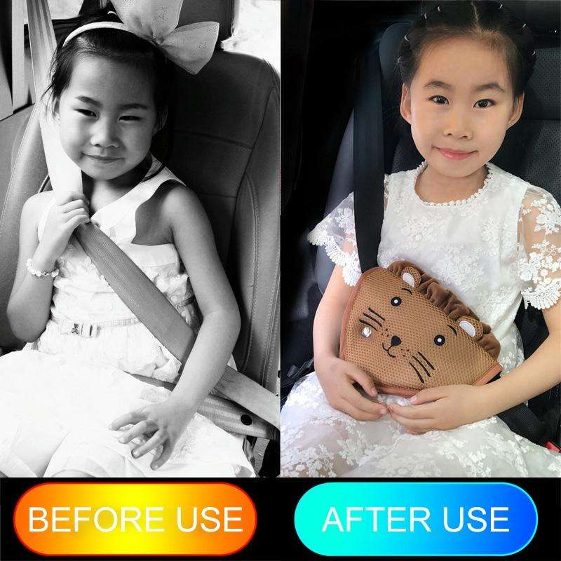 Car Child Seat Belt Adjusting and Fixing Device Buttons Seat Belt Anti-strangulation Shoulder Cov...