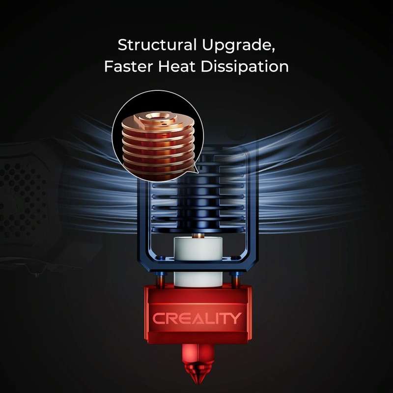 CREALITY 3D Printer Part Spider High Temperature and High Flow Hotend Pro(Red)