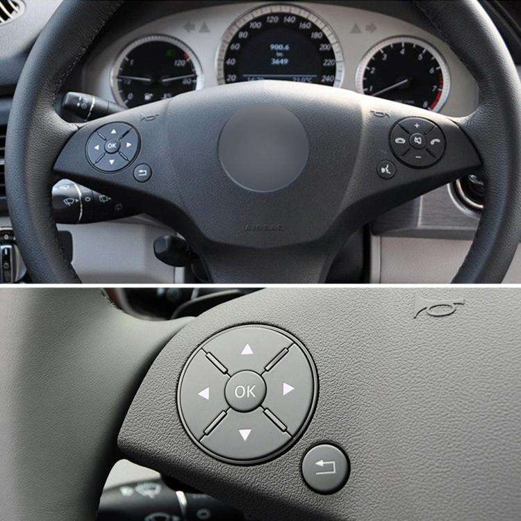Car Left Side Steering Wheel Switch Buttons Panel for Mercedes-Benz W204 2007-2014, Left Driving(...