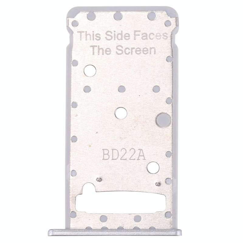 For Huawei Enjoy 7 Plus / Y7 Prime SIM Card Tray & SIM / Micro SD Card Tray(Silver)