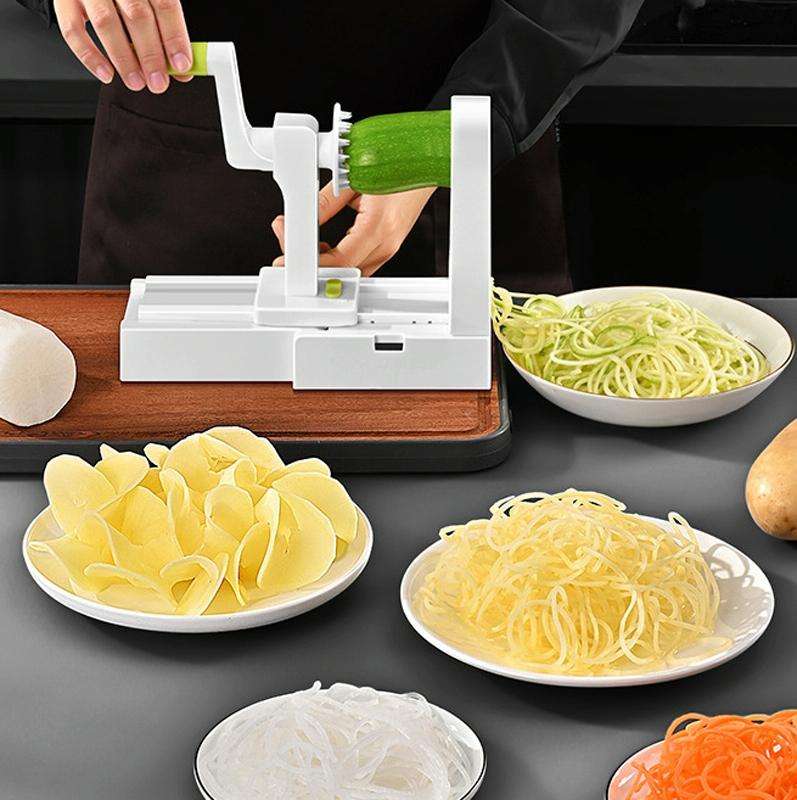 Grater Vegetable Potato Spiral Slicer Whirlwind Fruit Vegetable Spiral Machine, Color: Green