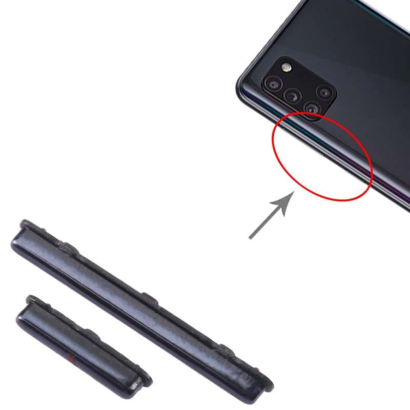 For Samsung Galaxy A31 SM-A315 10pcs Power Button + Volume Control Button(Black)