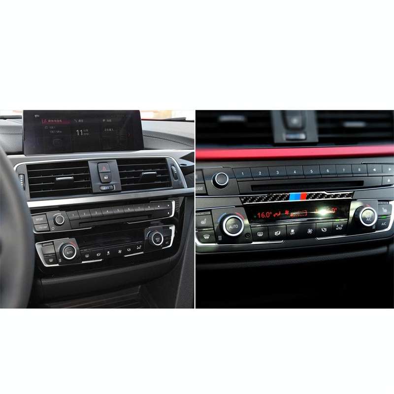 Three Color Carbon Fiber Car Central Control CD Decorative Sticker for BMW (F30) 2013-2015 / (F34...