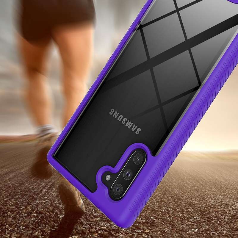 For Samsung Galaxy Note 10 Starry Sky Solid Color Series Shockproof PC + TPU Protective Case(Black)