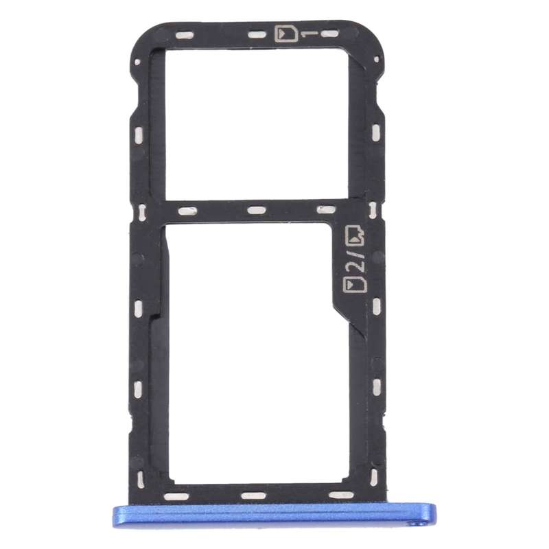 For ZTE Blade A72 SIM Card Tray + SIM Card Tray / Micro SD Card Tray (Blue)