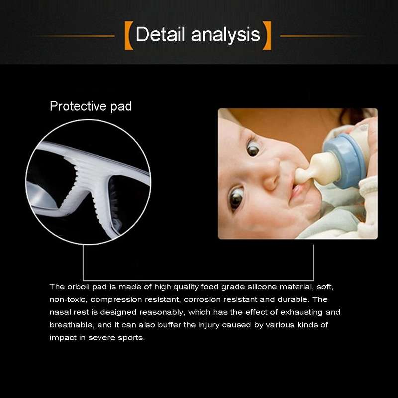0860-01 Protective Sports Goggles Safety Basketball Glasses for Kids with Adjustable Strap(Black)