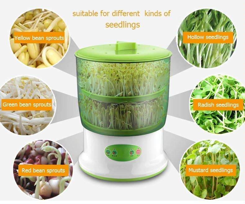 Intelligent Bean Sprouts Maker Household Upgrade Large Capacity Thermostat Green Seeds Growing Au...