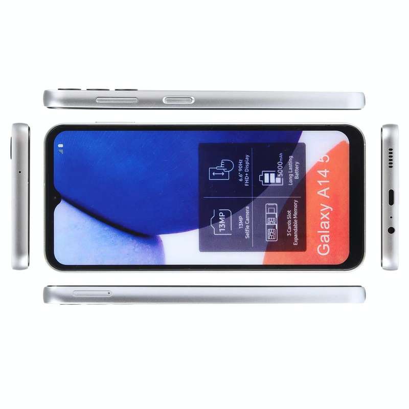 For Samsung Galaxy A14 5G Color Screen Non-Working Fake Dummy Display Model(Silver)