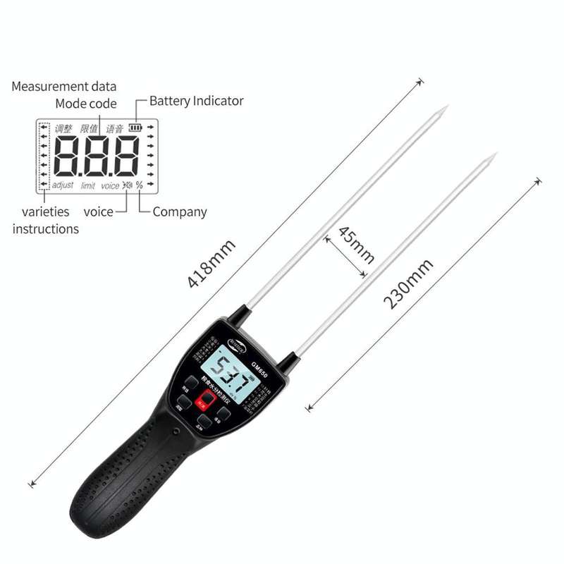 BENETECH GM650A Grain Moisture Meter, Battery Not Included