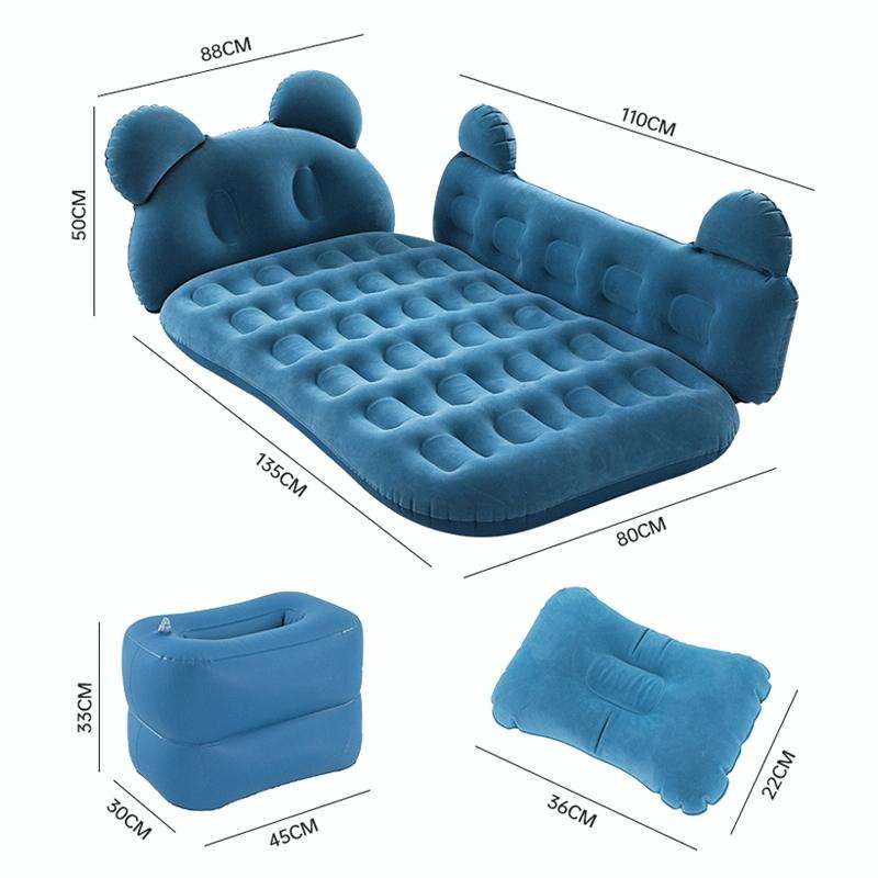 Universal Car Cartoon Travel Inflatable Mattress Air Bed Camping Back Seat Couch with Head Protec...