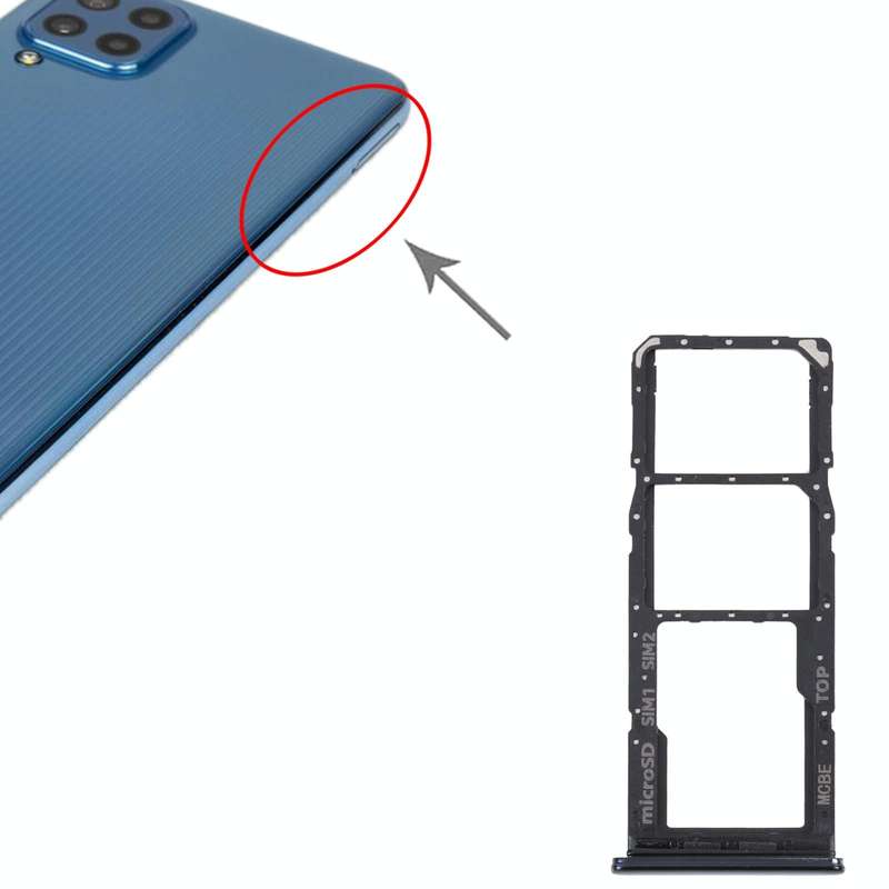 For Samsung Galaxy M32 5G SM-M326B Original SIM Card Tray + SIM Card Tray + Micro SD card tray (B...