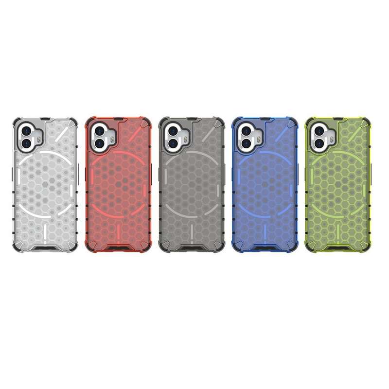 For Nothing Phone 2 Shockproof Honeycomb Phone Case(Black)