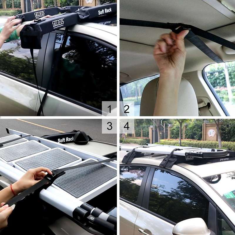 TIROL T25454 Car Universal Foldable Roof Soft Luggage Rack